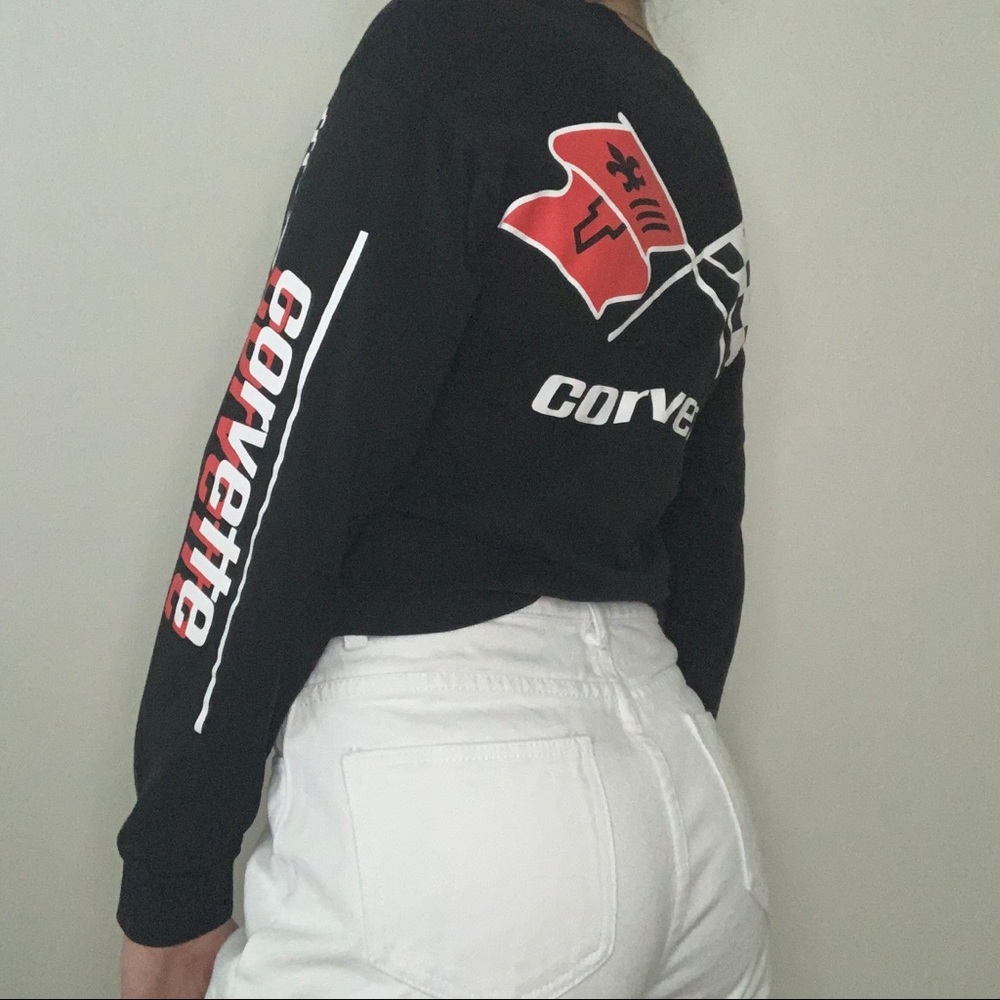 Forever 21 cropped long sleeve top